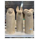 Ceramic Animal Statues. Tallest Approx 30 inches.