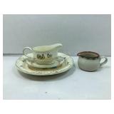 Mikasa platter, gravy bowl, rooster pattern &
