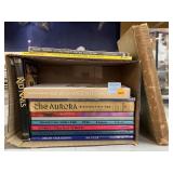 Assorted books. Some school yearbooks