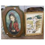 Assorted wall art. Largest is 36x22