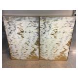 Gold & Silver Colored Framed Canvases Wall Art. 3