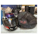 HJC riding helmet with bag. Size L