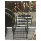 Folding shopping cart, approx 14x15x41in