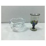 Royal Copenhagen crystal bowl & hand-blown art