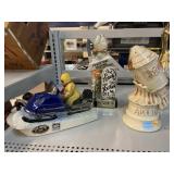 Vtg figure decanters. Beams