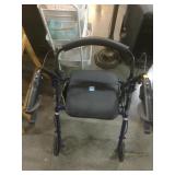 Rolling walker with seat