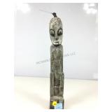 Carved wood guardian figure