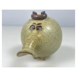 Stoneware pottery elephant figure.