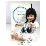 Vtg porcelain doll Snowbird, Hamilton Collection,