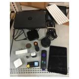Assorted Electronics. Laptop, Keyboard, Roku,