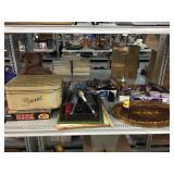 Vintage Bread Tin, Utensils, Vanity Tray, and