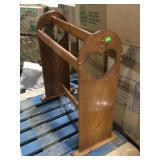 Freestanding quilt rack w/heart holes, approx