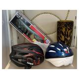 Bicycle riding helmets size XS and L, snorkel