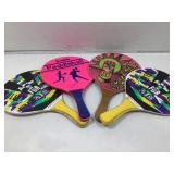 4 wood sports paddles