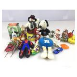 Character ornaments, small plush and more