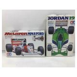 2 Tamiya 1/20 scale model build kits. Open box.