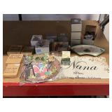 NIB wind chimes, glass bear figurines and more