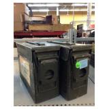 2 Military ammo metal cases