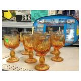 Goblets, amber color