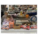 Tins, dolls, wall art & more