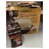 Mr Coffee coffee mill & electric popcorn popper