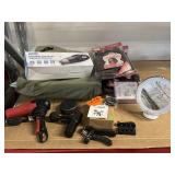 Makeup mirrors, grip kit, massager, dot speaker,