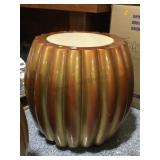 Round orange accent table w/non-slip top, From