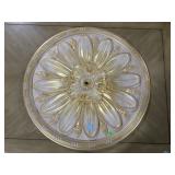 Round flower wall decor piece, approx 29in