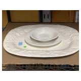 Decorative platter, plate and bowl