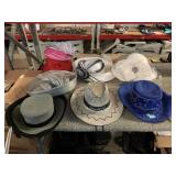 Assorted ladies hats.