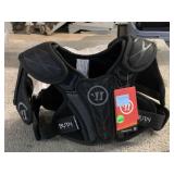 Warrior sports gear with tags