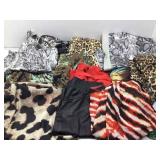 Assorted fashion clothing.