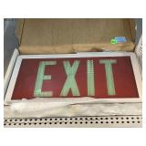 Luminous Exit sign in box
