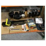 Tools incl. Ryobi drill, drilling and driving kit