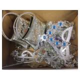 Party supplies costume tiaras, clamshell bags and