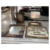Western style picture frames & sign