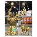 Metal Buck candle holder, gold color