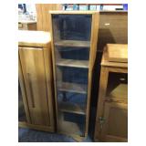 Wood swivel cabinet storage in front and back,