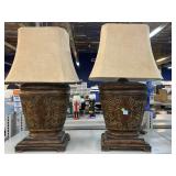 Lamp set w/brown color base