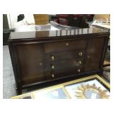 Dark Brown Buffet w/4 drawers and 2 doors from