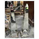 2-Mirrored Decorative Obelisk from high end