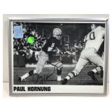 Paul hornung framed autographed picture
