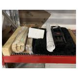 Padded faux fur rug, dry erase full year calendar