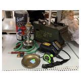 Dewalt charger, military ammo case, Hookah pipe,