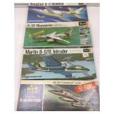 4 NOS Revell model kits. One is sealed, three