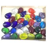 Decorative glass shells.