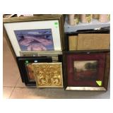 Framed art, asstd, largest 32x39