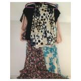 Assorted fashion clothing.