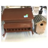 Bird houses, metal & wood