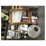 Pallet of framed prints, home decor and more